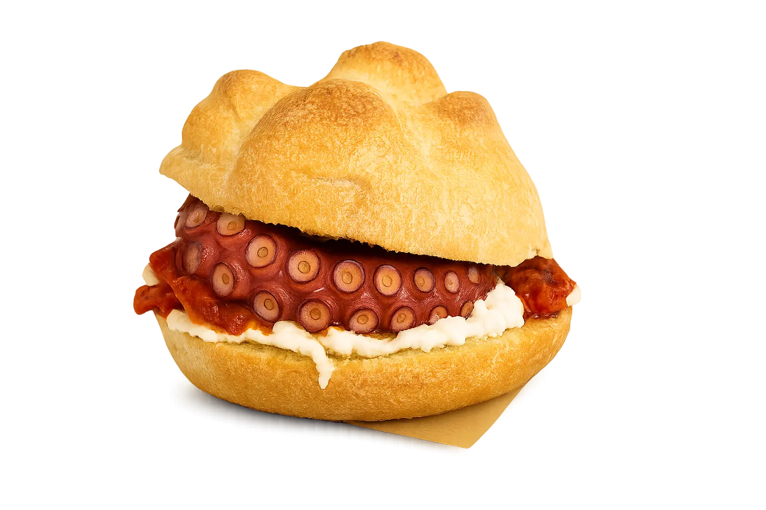 Il Mediterraneo - Panino con polpo arrostito e burrata