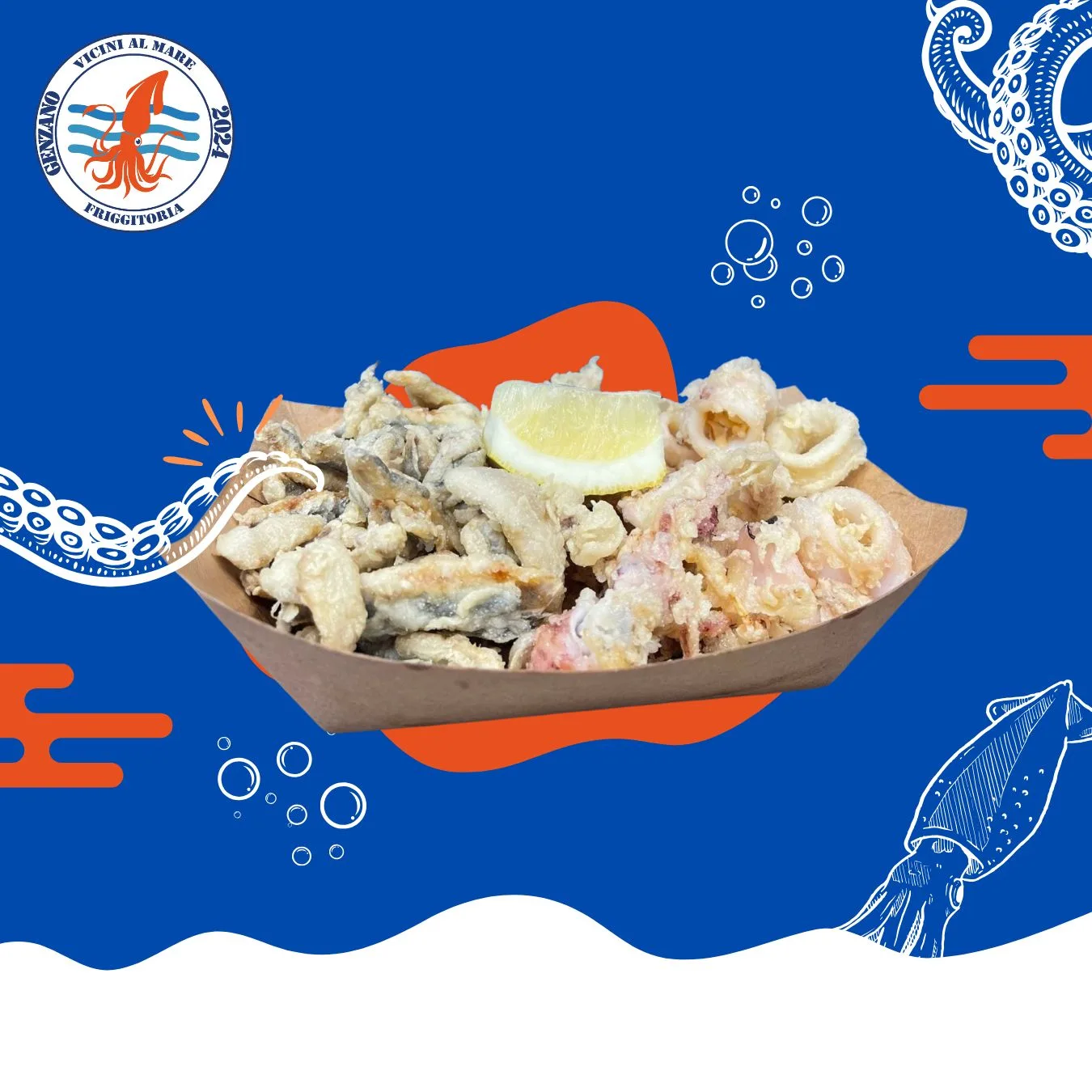 Cartoccio LARGE Calamari, Alici e Moscardini
