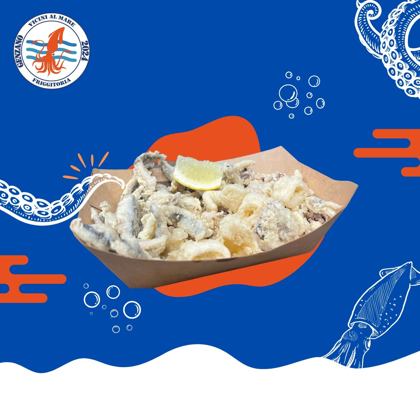 Cartoccio MEDIUM Calamari e Alici